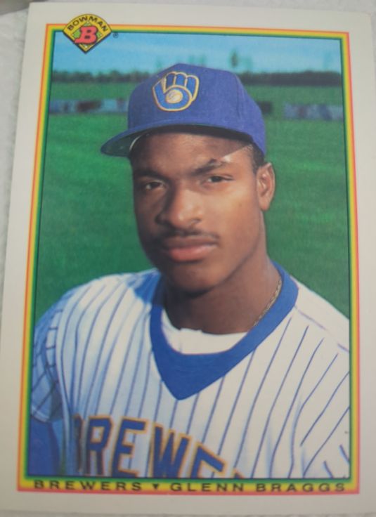 1990 Bowman #403 Glenn Braggs Milwaukee Brewers — front