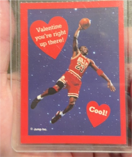 1991 Jump Inc. Michael Jordan Valentine Card "Valentine You're Right Up There" — front