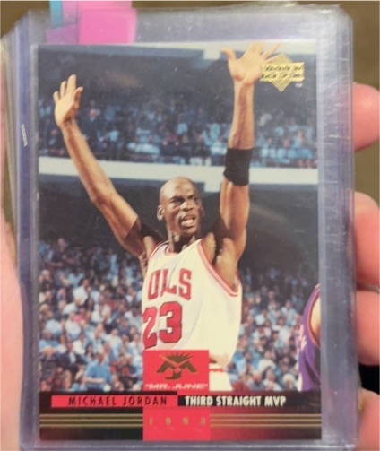 1993 Upper Deck #MJ9 Michael Jordan Mr. June Third Straight MVP — front