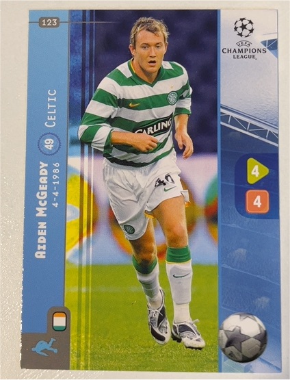 2008 Panini UEFA Champions League #123 Aiden McGeady — front
