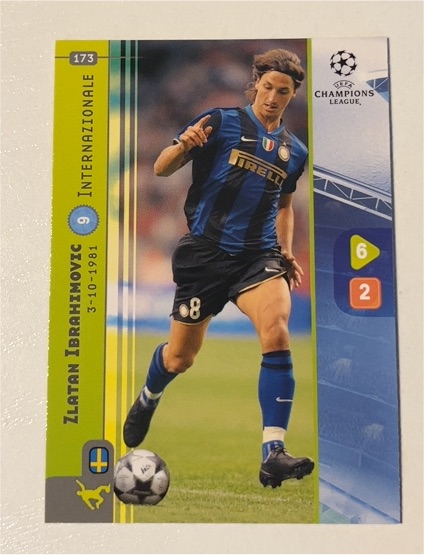 2008 Panini Champions League #173 Zlatan Ibrahimovic — front