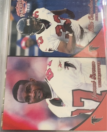 1999 Pacific Football #28 Jammi German / Ken Oxendine — front