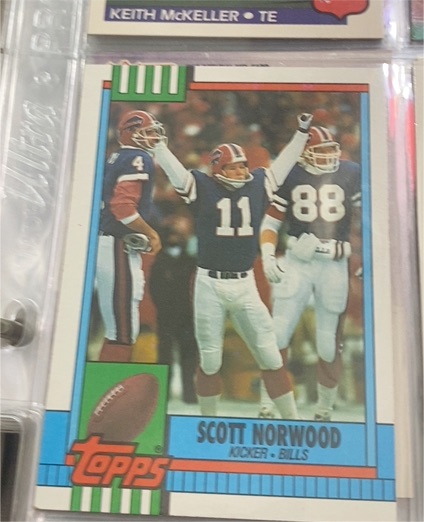 1990 Topps #203 Scott Norwood — front