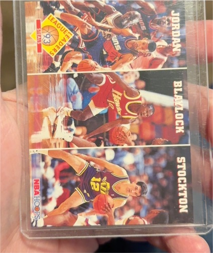 1993-94 NBA Hoops #289 Michael Jordan / Mookie Blaylock / John Stockton — front