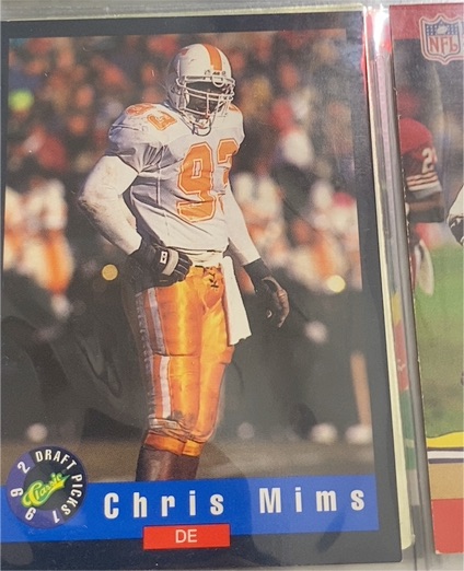 1992 Classic Draft Picks #8 Chris Mims — front