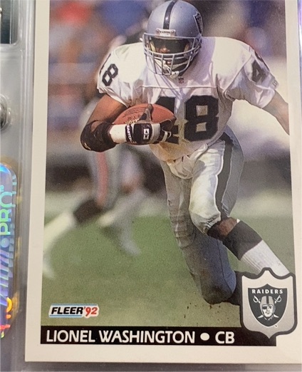 1992 Fleer #205 Lionel Washington — front