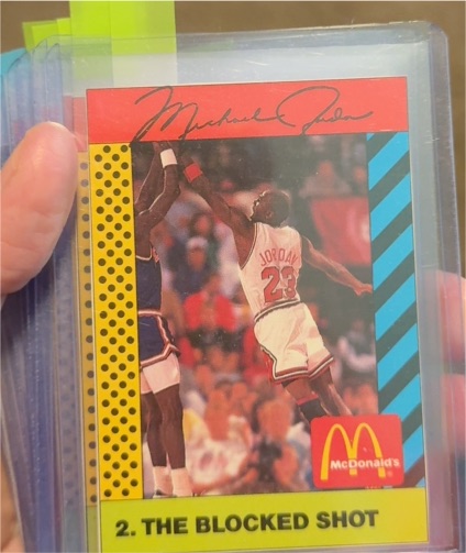 1990 McDonald's Sports Tips #2 Michael Jordan The Blocked Shot — front