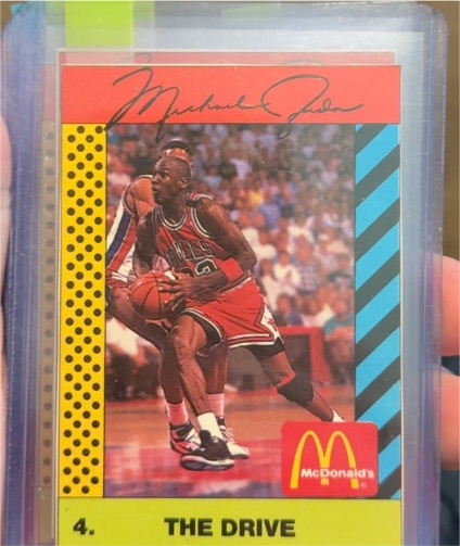 1990 McDonald's Sports Tips #4 Michael Jordan The Drive — front