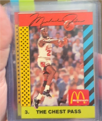1990 McDonald's #3 Michael Jordan The Chest Pass — front
