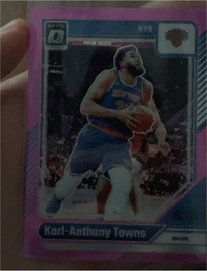 2024-25 Panini Donruss Optic #158 Karl-Anthony Towns Pink Hyper Prizm — front