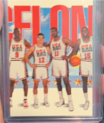 1991-92 Skybox #545 Michael Jordan, Magic Johnson, Karl Malone — front