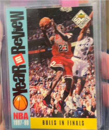 1997-98 Upper Deck UD Choice #198 Michael Jordan Year In Review Bulls in Finals — front