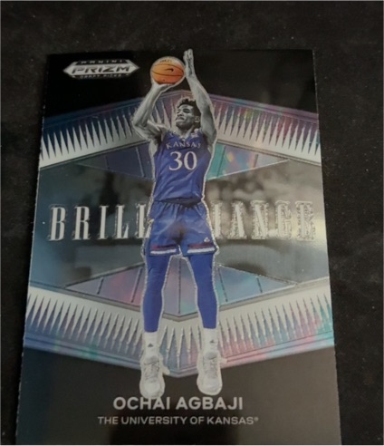 2022 Panini Prizm Draft Picks Brilliance #BR-OA Ochai Agbaji — front