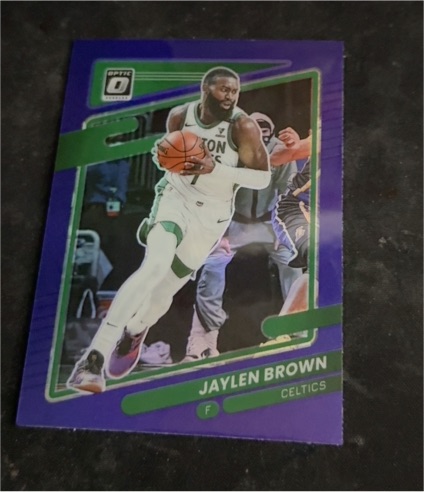 2021-22 Donruss Optic Purple #19 Jaylen Brown — front