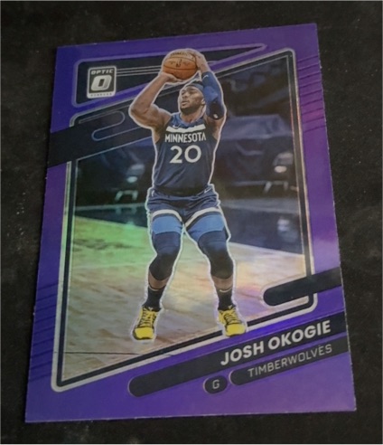 2021-22 Panini Donruss Optic #112 Josh Okogie Purple — front