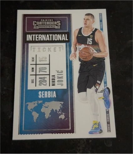 2020-21 Panini Contenders #27 Nikola Jokic International Ticket — front