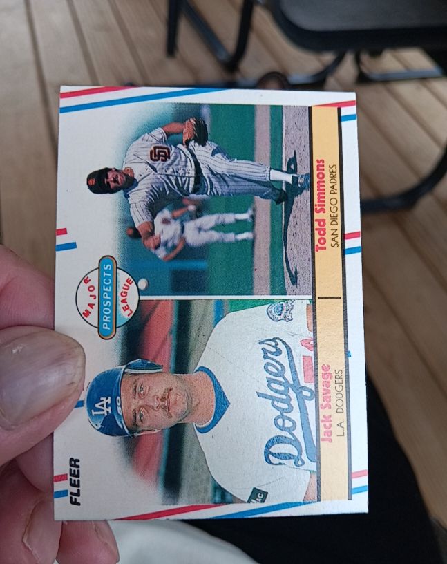 1988 Fleer #650 Jack Savage / Todd Simmons — front