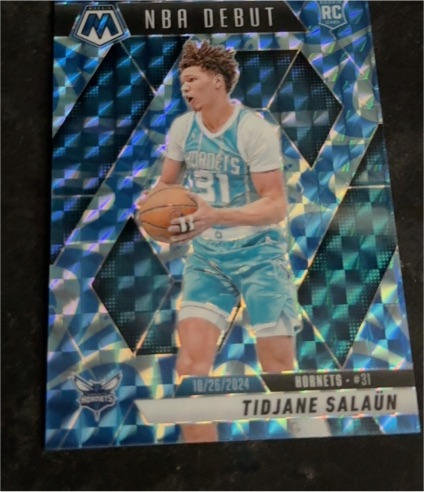 2024-25 Panini Mosaic #268 Tidjane Salaun NBA Debut — front