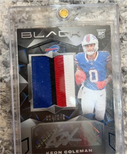 2024 Panini Black #210 Keon Coleman — front