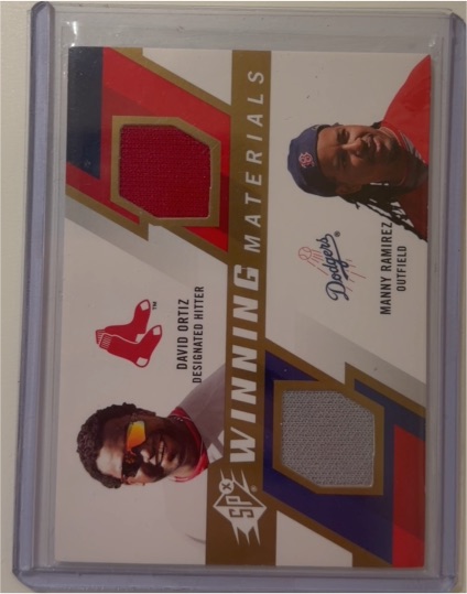 2009 Upper Deck SPx Winning Materials #WM2-RO David Ortiz / Manny Ramirez — front
