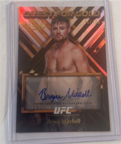 2024 Topps Gold Label UFC Quest for Gold #QFG-BML Bryce Mitchell — front