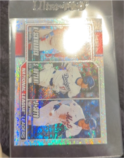 2026 Topps Series 1 #84 National League HR Leaders Kyle Schwarber, Shohei Ohtani, Juan Soto — front
