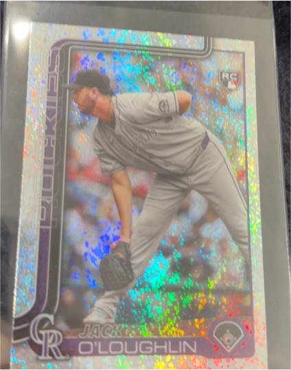 2025 Topps Update Series #US215 Jack O'Loughlin Diamante Foil Rookie — front