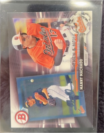 2017 Topps Chrome #BTN-11 Manny Machado Bowman Chrome Then & Now — front