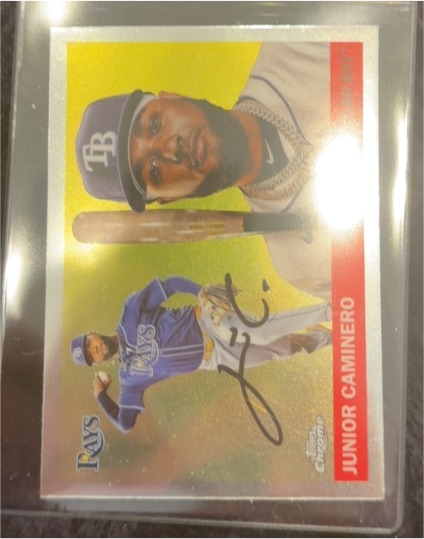 2025 Topps Chrome Platinum #168 Junior Caminero — front