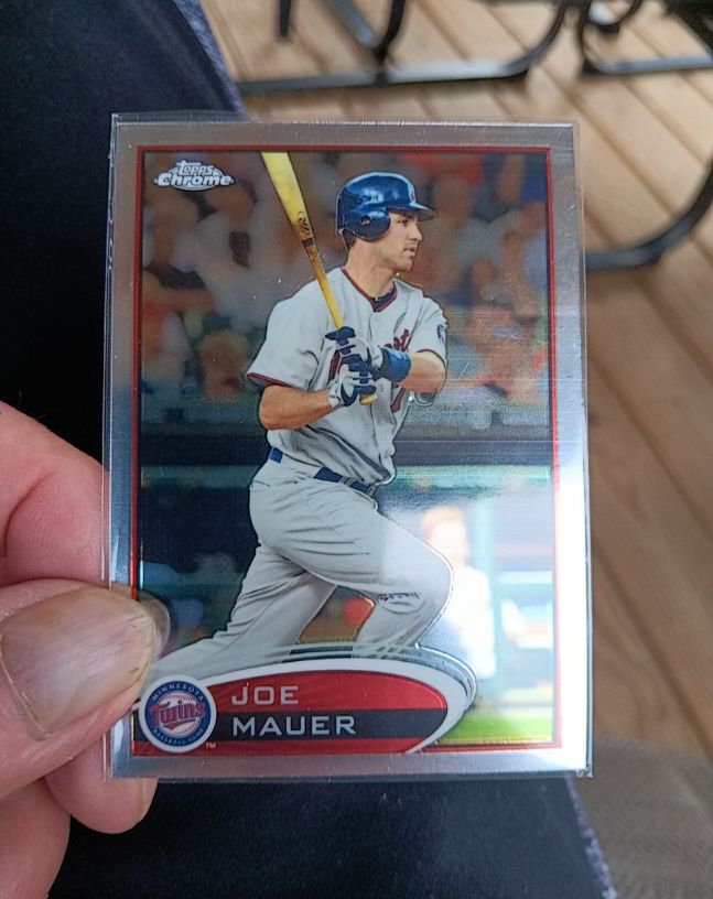 2012 Topps Chrome #50 Joe Mauer Minnesota Twins — front