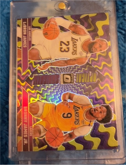 2024-25 Panini Donruss Optic #2 LeBron James & Bronny James Optical Illusions — front