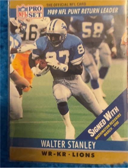 1990 Pro Set #15 Walter Stanley — front