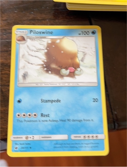 2017 Pokémon Crimson Invasion #20 Piloswine — front