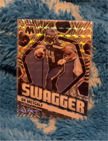2021 Panini Mosaic #SWAG4 DK Metcalf Swagger Silver Prizm — front