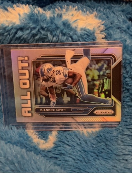 2022 Panini Prizm #AO-20 D'Andre Swift All Out! Silver Prizm — front