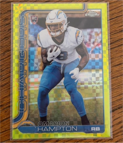 2025 Topps Chrome #324 Omarion Hampton — front