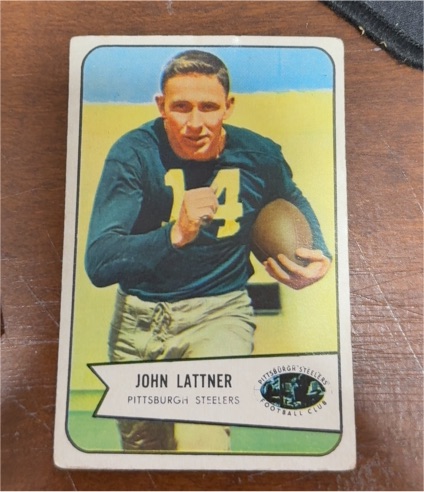 1954 Bowman #128 John Lattner — front