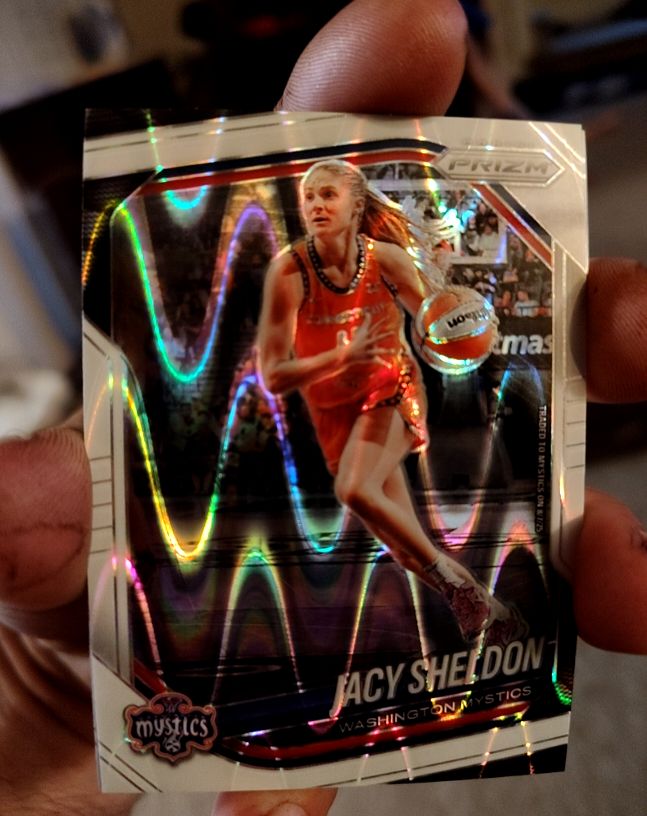 2025 Panini Prizm WNBA #113 Jacy Sheldon White Seismic — front