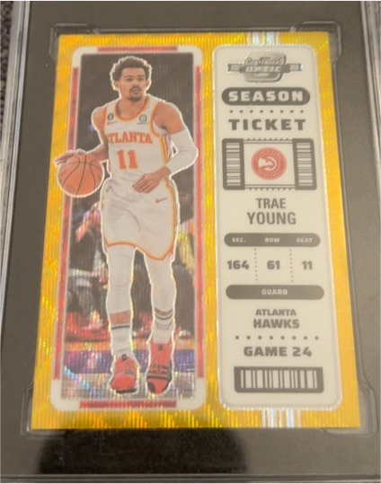 2022-23 Contenders Optic #31 Trae Young Season Ticket — front