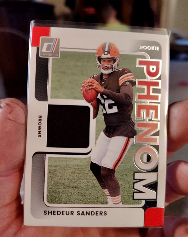 2025 Panini Donruss Rookie Phenom Jerseys #RPJ-SSS Shedeur Sanders — front
