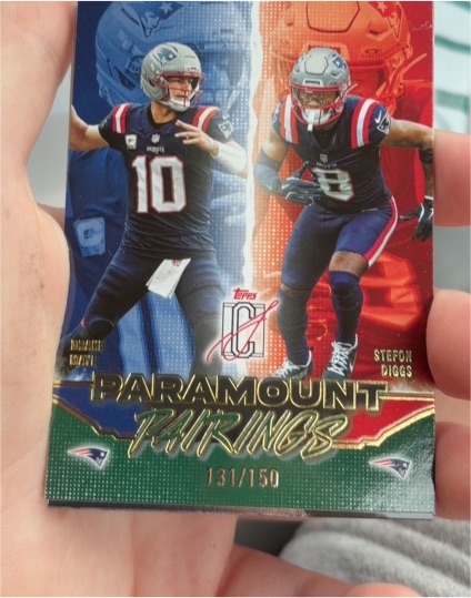 2025 Topps Signature Class Paramount Pairings #PP-4 Drake Maye & Stefon Diggs — front