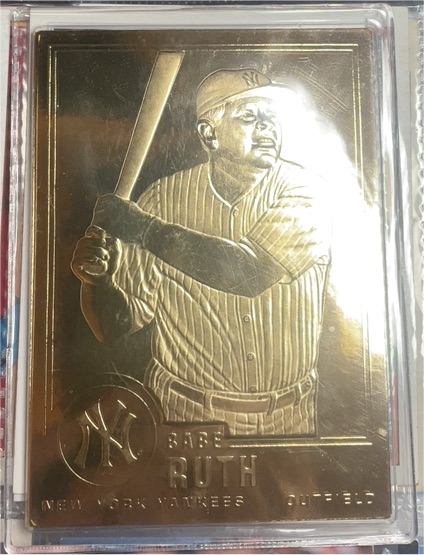 1996 Danbury Mint 22k Gold #30 Babe Ruth — front