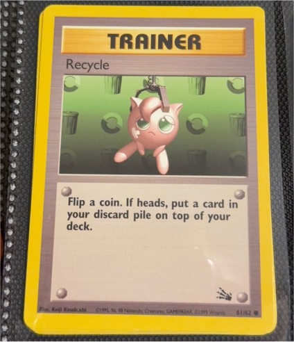 1999 Pokémon #61 Recycle Trainer — front