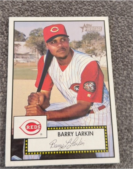 2001 Topps Heritage #283 Barry Larkin — front