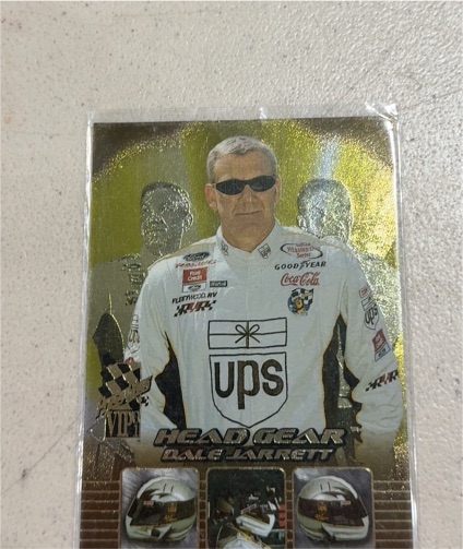 2001 Press Pass VIP Head Gear #HG6 Dale Jarrett — front