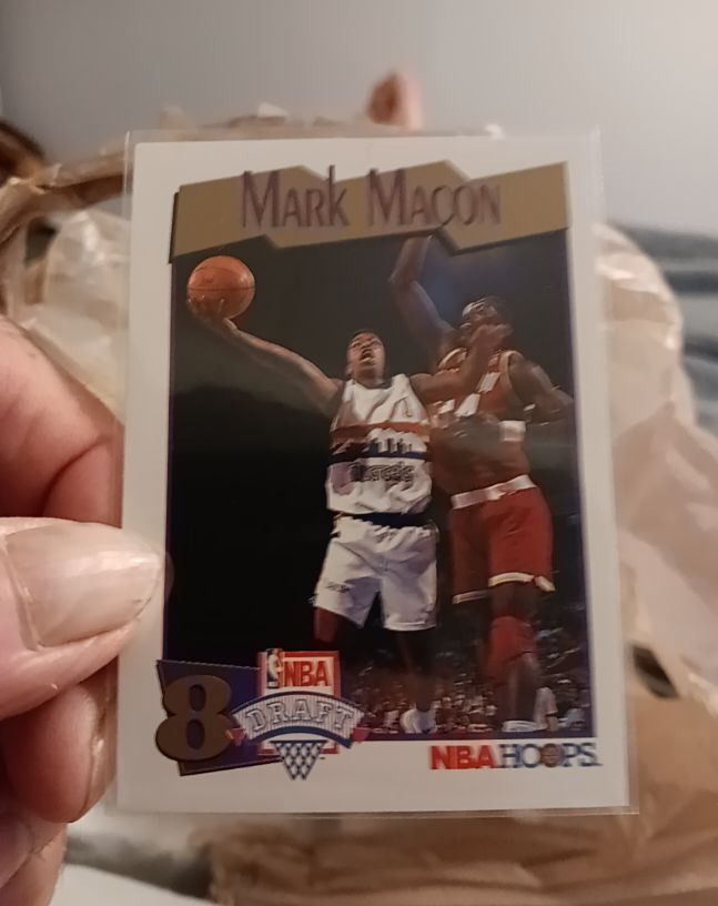 1991-92 NBA Hoops #553 Mark Macon — front