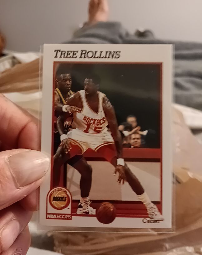 1991-92 NBA Hoops #371 Tree Rollins Houston Rockets — front