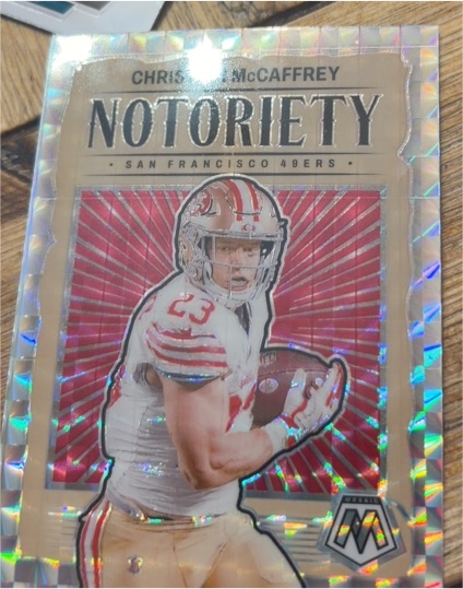 2024 Panini Mosaic #9 Christian McCaffrey Notoriety — front