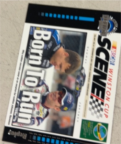 2003 Press Pass Eclipse #43 Born To Run Jimmie Johnson & Ryan Newman — front