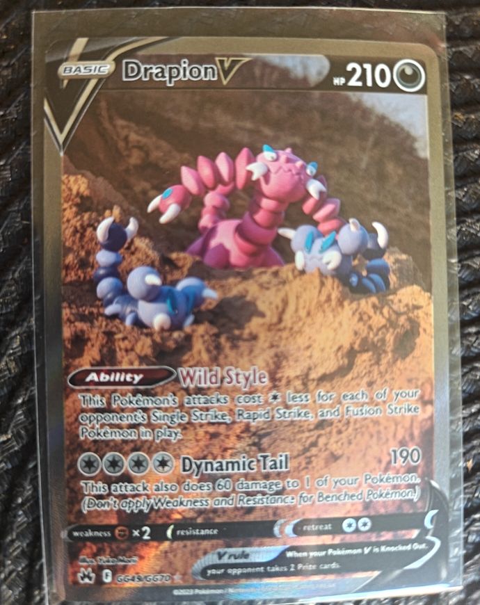 2023 Pokémon TCG Crown Zenith Galarian Gallery #GG49 Drapion V — front